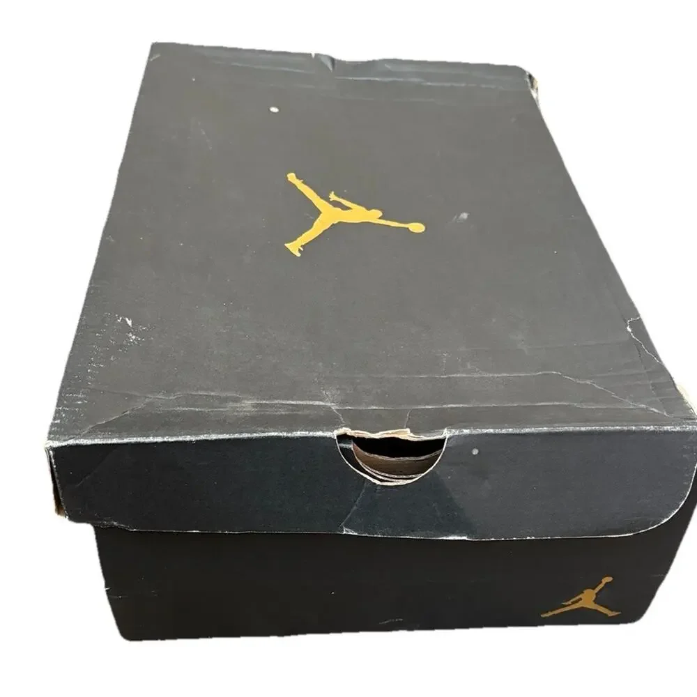 Nike Air Jordan 1 Mid Black Royal Tumbled Leather Mens 10 Shoes 554724-077 Box